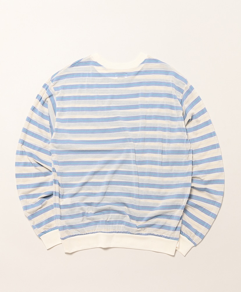 L/S BORDER TEE TRANKS Blue Purple/ブルーパープル 1(MEN)