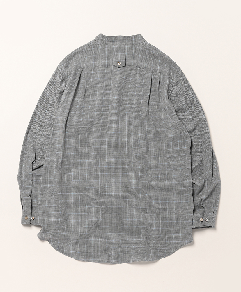 Contrast Face Check Gauze C/L Stand Collar Shirt Contrast Face Check/コントラストフェイスチェック 48(MEN)