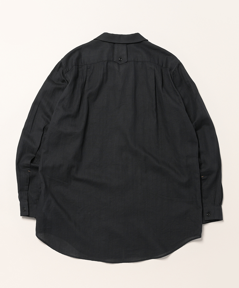 Panama Cotton Breath Collar Shirt Black/ブラック 48(MEN)