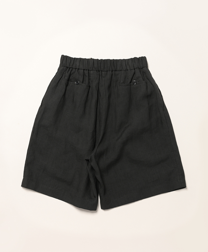 Europian Linen Easy Shorts Black/ブラック FREE