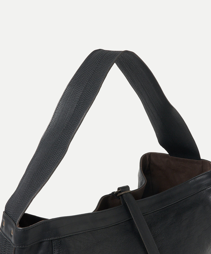 Lot.004 NewsBoy  Bag - Leather Black/ブラック OS