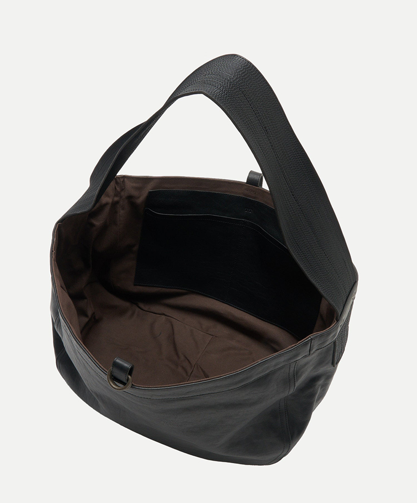 Lot.004 NewsBoy  Bag - Leather Black/ブラック OS