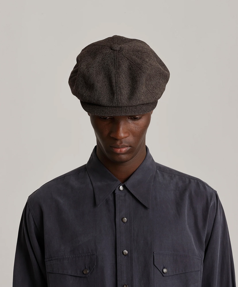 Lot.006 Newsboy Cap Melange Charcoal/メランジチャコール OS(MEN)