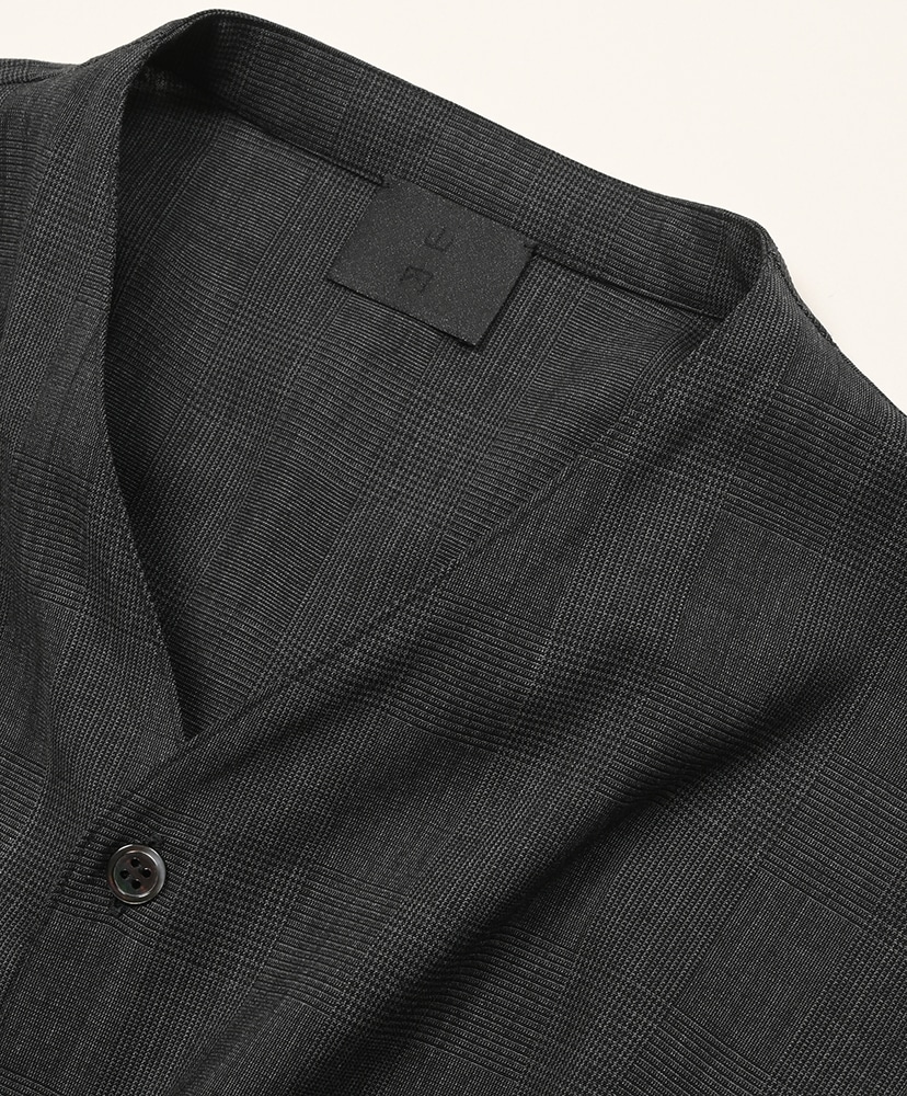 グレンチェックウール パジャマシャツ Charcoal Gray/チャコールグレー 3(MEN)