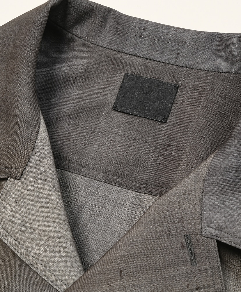 ウールアーバン格子・ショートスリーブシャツ -urban gray Urban Gray/アーバングレー 4(MEN)