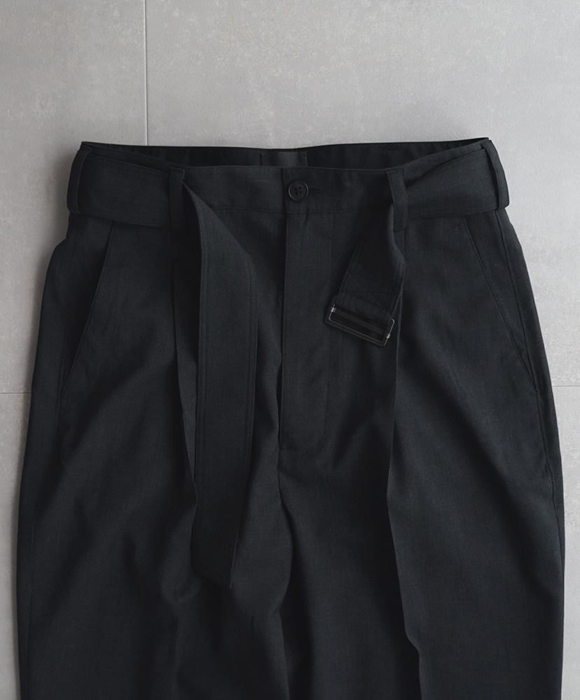 LOFTMAN別注 ベルテッドワンタックパンツ Charcoal Gray/チャコールグレー 2(MEN)