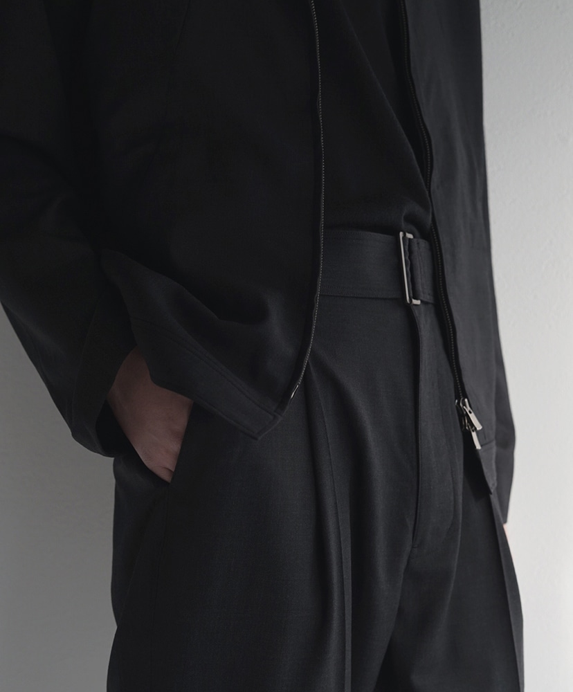 LOFTMAN別注 ベルテッドワンタックパンツ Charcoal Gray/チャコールグレー 2(MEN)