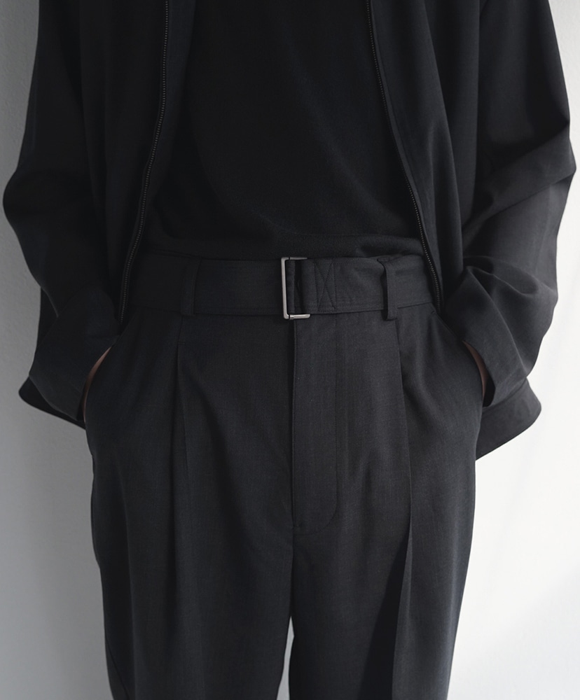 LOFTMAN別注 ベルテッドワンタックパンツ Charcoal Gray/チャコールグレー 2(MEN)