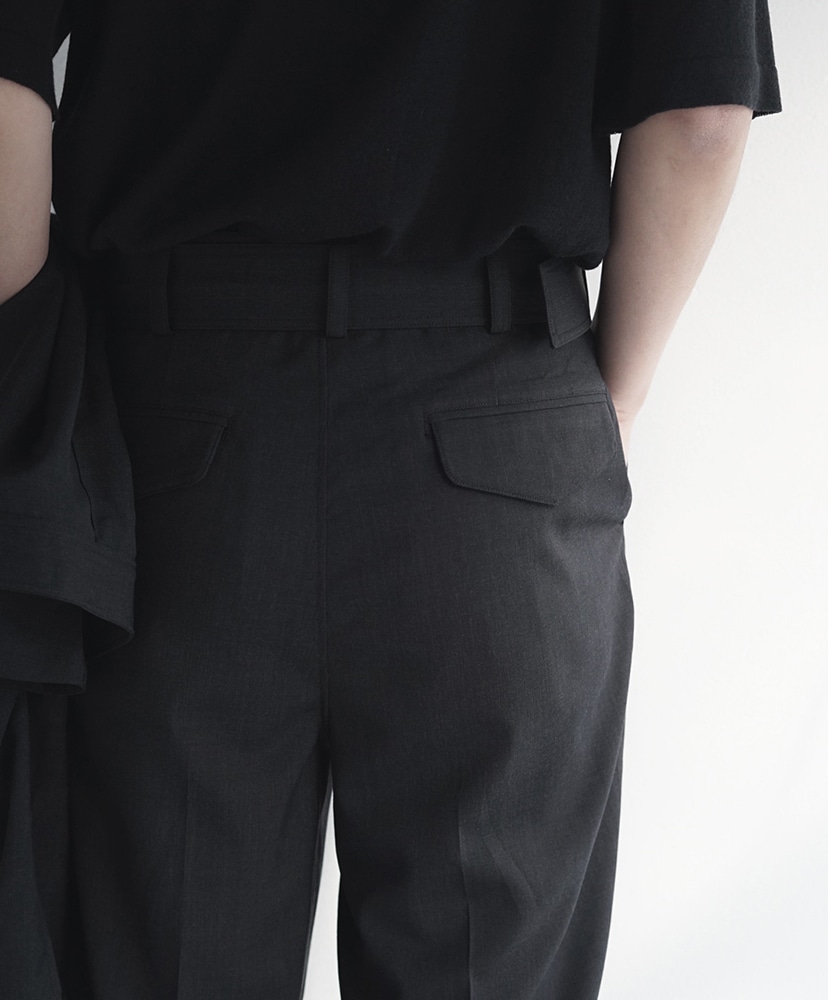 LOFTMAN別注 ベルテッドワンタックパンツ Charcoal Gray/チャコールグレー 2(MEN)