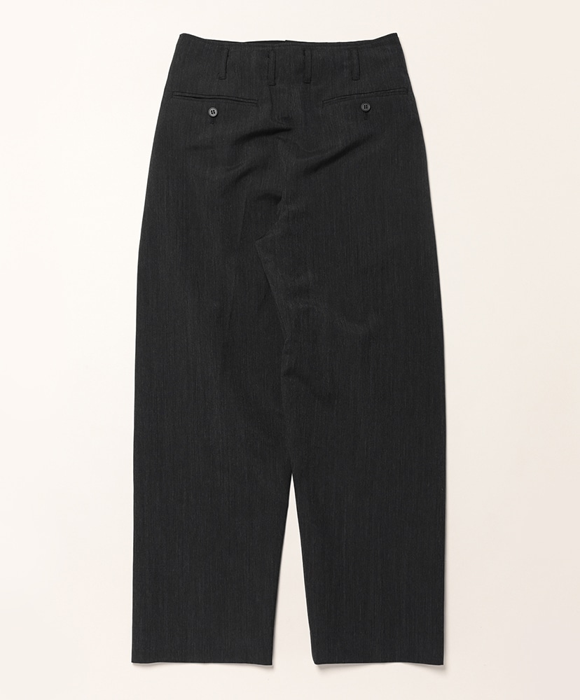 ウール×和紙・サイドシームレスワンタックパンツ-charcoal black Charcoal Black/チャコールブラック 2(MEN)