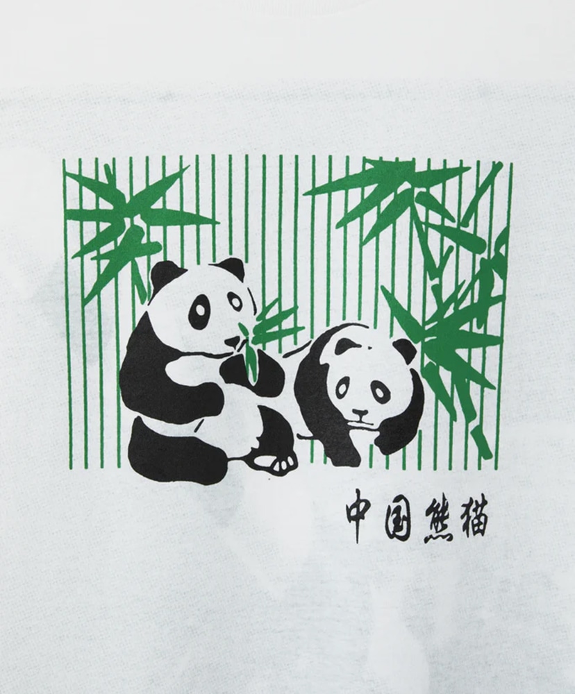 Kulachek Collaboration Panda T-shirt White×Green/ホワイト×グリーン L(MEN)