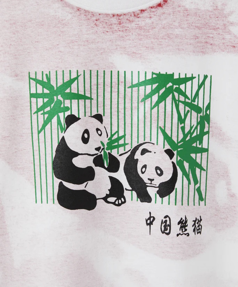 Kulachek Collaboration Panda T-shirt White×Red/ホワイト×レッド L(MEN)