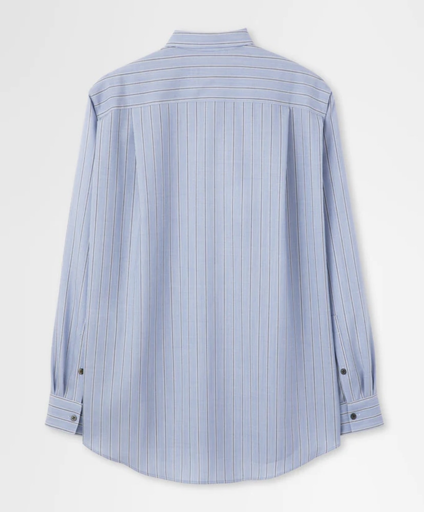 Wool Shirt In Blue Stripe Blue Stripe/ウールストライプ M1(MEN)