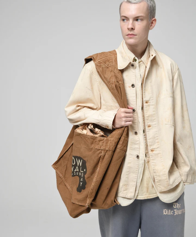 THE BOW WOW JOURNAL Newspaper Bag Aged Brown/ブラウン ONE(MEN)