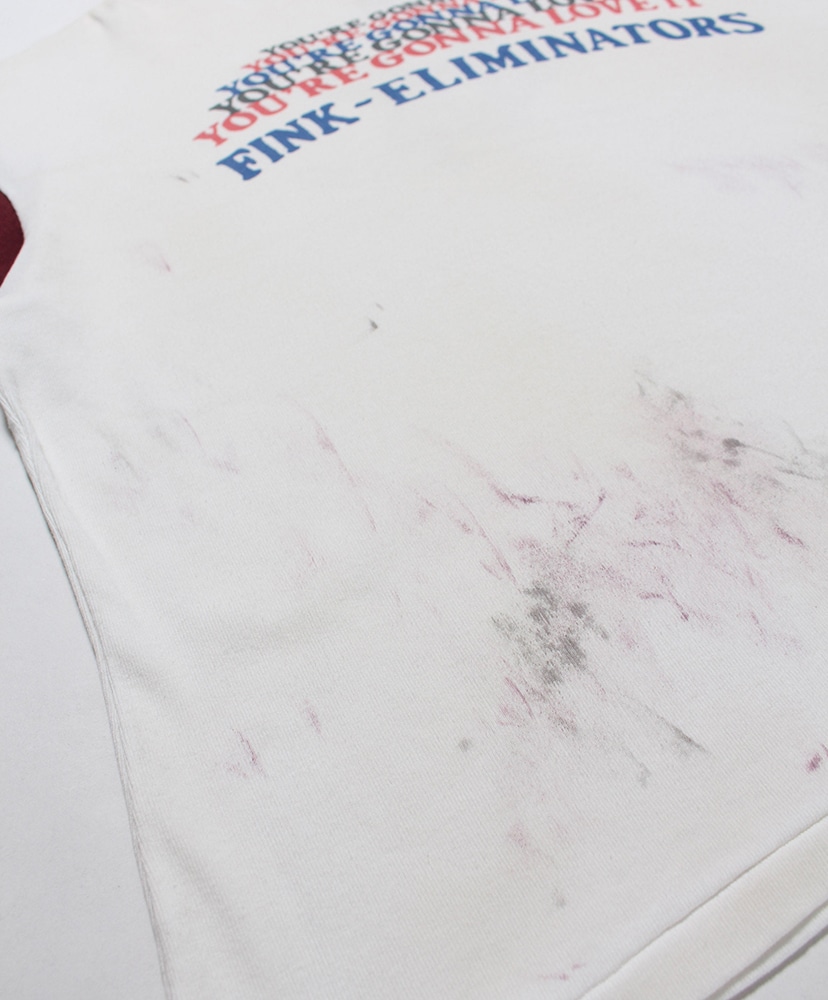 Fink Eliminators Ribbes SS CS Aged White×Burgundy/ホワイト×バーガンディ L(MEN)