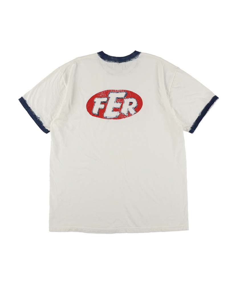 FER Motorsport Trim Tee White×Navy/ホワイト×ネイビー L(MEN)