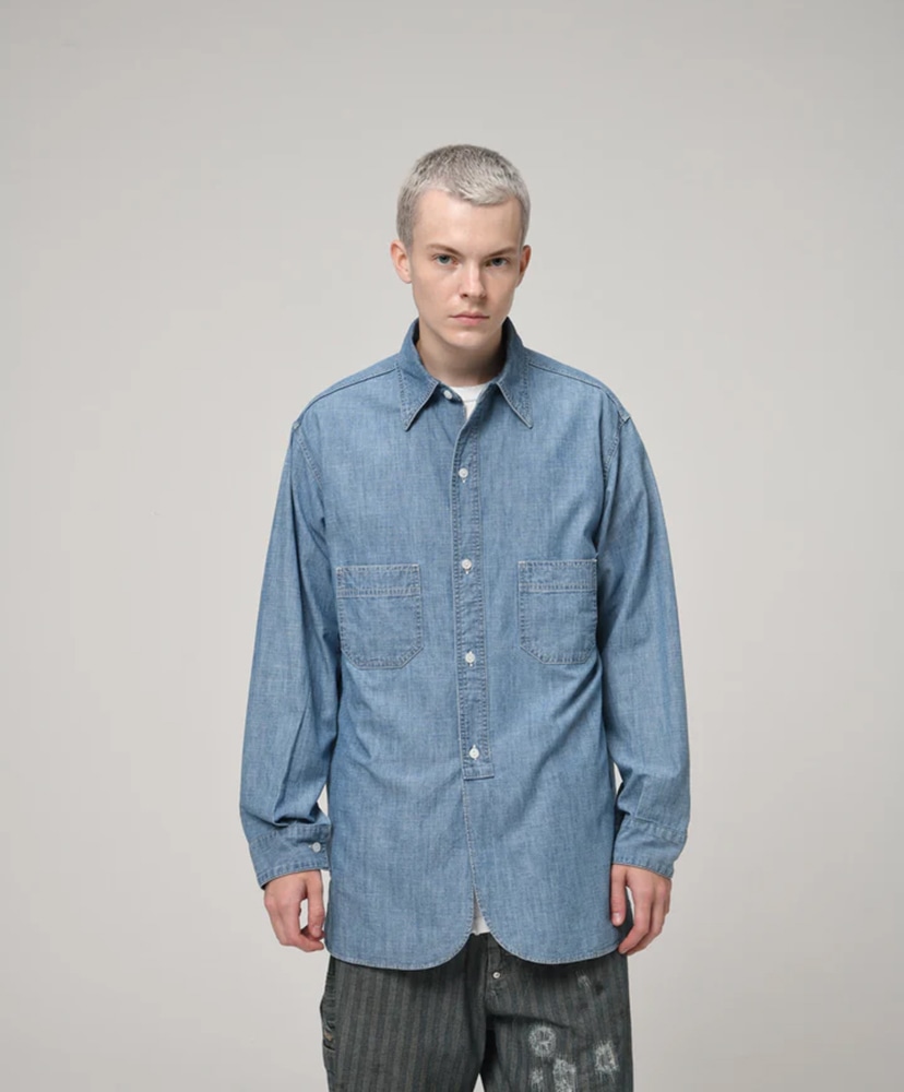 Heritage Chambray Shirt Aged Indigo/インディゴ L(MEN)