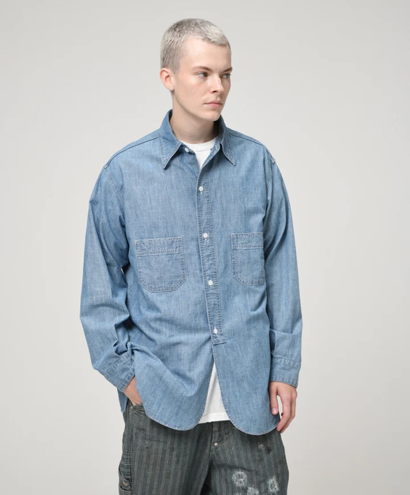 Heritage Chambray Shirt Aged Indigo/インディゴ L(MEN)