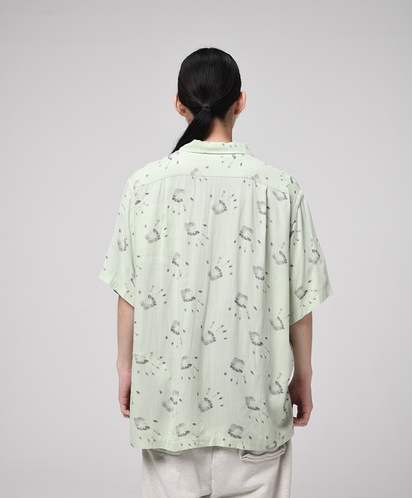 Handprint SS Shirt Aged(L(MEN) L.Green/ライトグリーン): BOW WOW