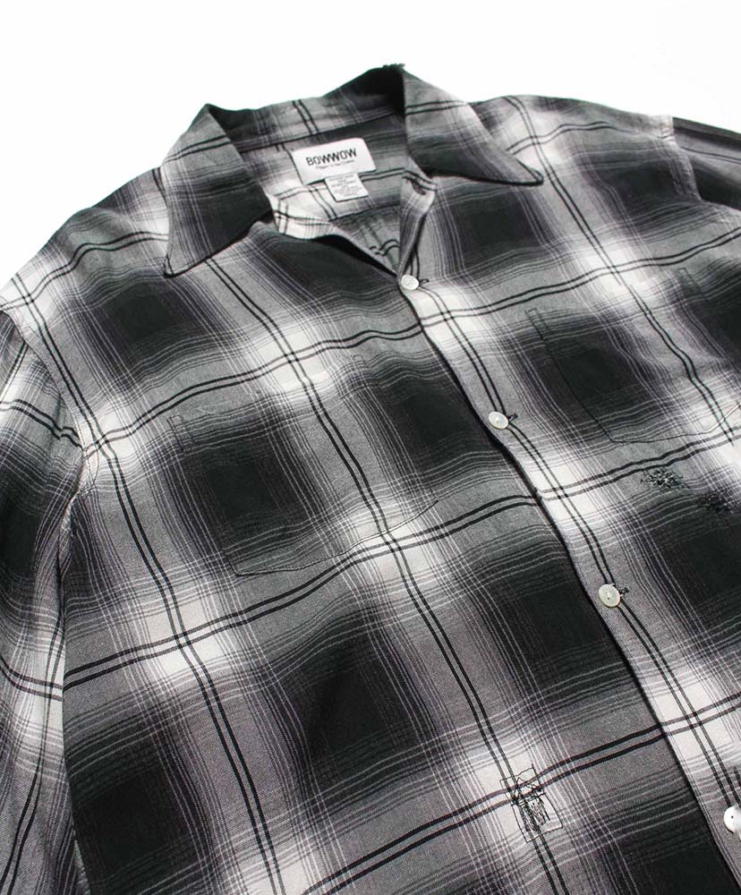 Remade Rayon Plaid Shirt Aged D.Green×White/ダークグリーン×ホワイト L(MEN)