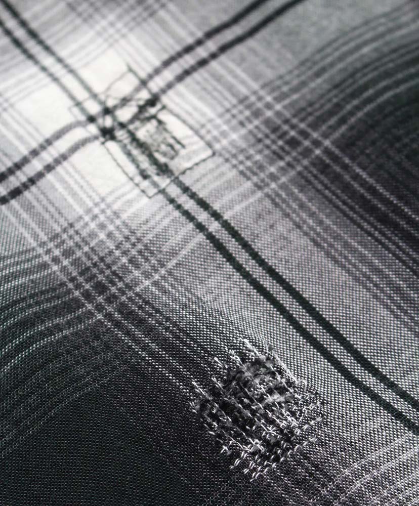 Remade Rayon Plaid Shirt Aged D.Green×White/ダークグリーン×ホワイト L(MEN)