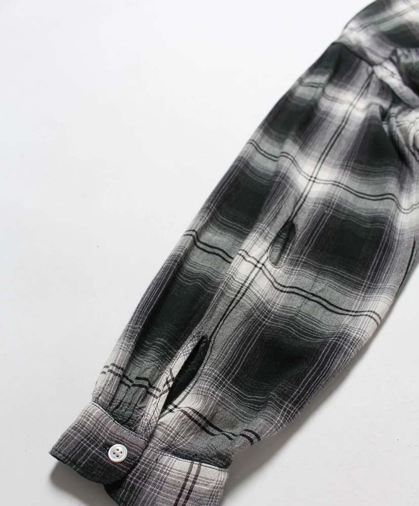 Remade Rayon Plaid Shirt Aged D.Green×White/ダークグリーン×ホワイト L(MEN)