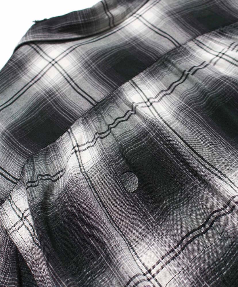 Remade Rayon Plaid Shirt Aged D.Green×White/ダークグリーン×ホワイト L(MEN)