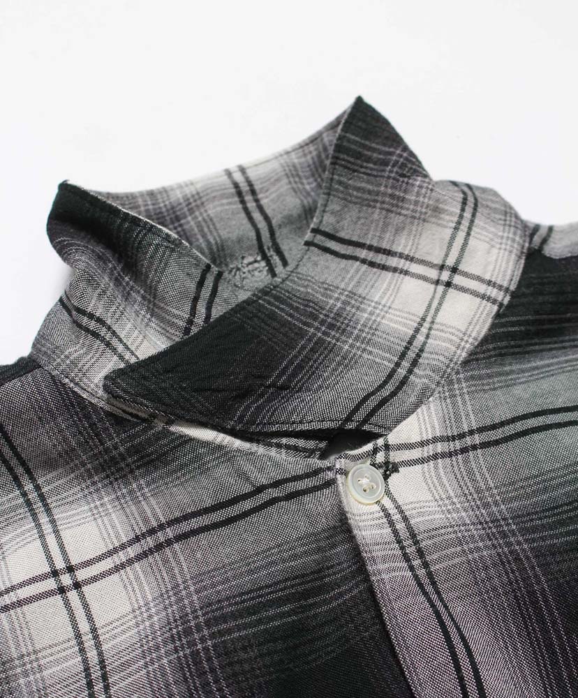 Remade Rayon Plaid Shirt Aged D.Green×White/ダークグリーン×ホワイト L(MEN)