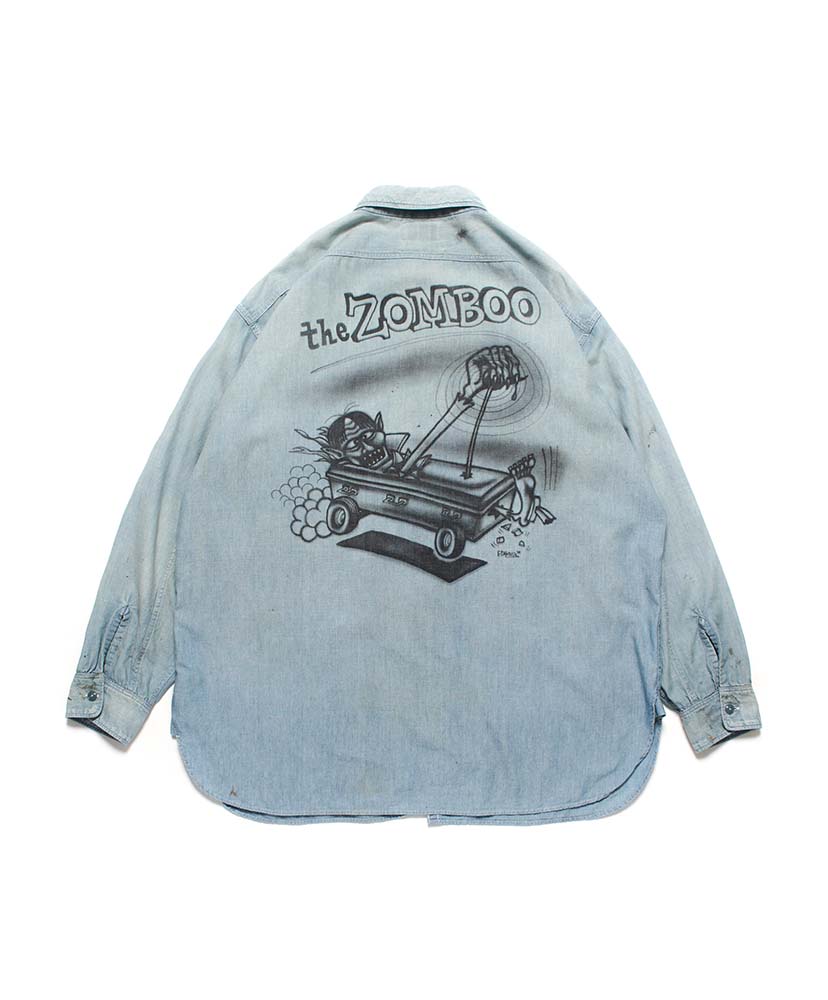 Sketch Zomboo USN Chambray Shirt Aged Indigo/インディゴ L(MEN)