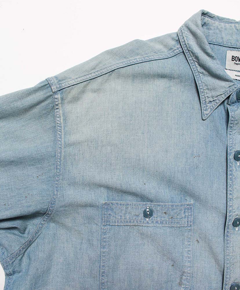 Sketch Zomboo USN Chambray Shirt Aged Indigo/インディゴ L(MEN)
