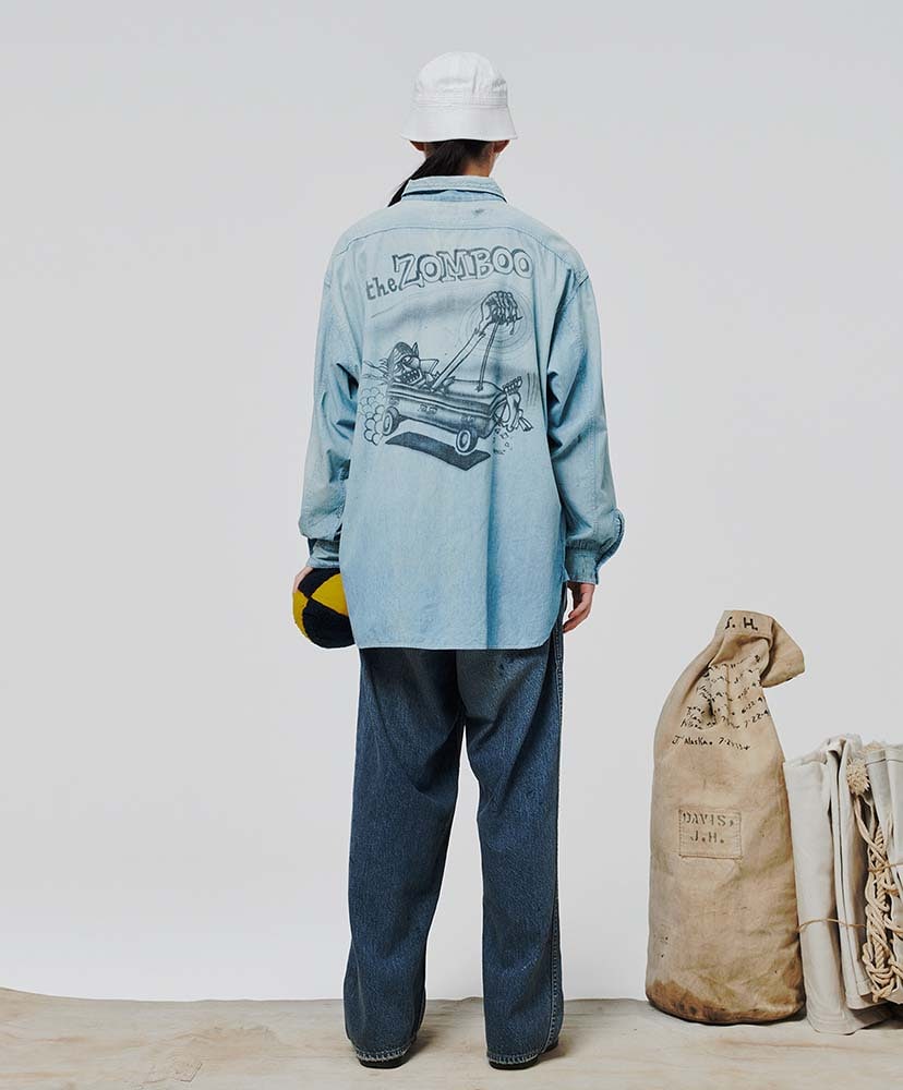 Sketch Zomboo USN Chambray Shirt Aged Indigo/インディゴ L(MEN)