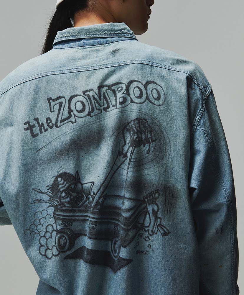 Sketch Zomboo USN Chambray Shirt Aged Indigo/インディゴ L(MEN)