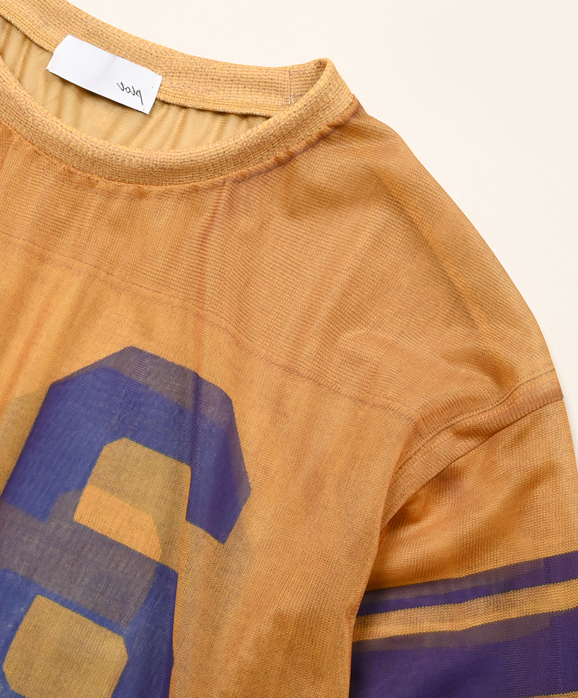 Skeleton Printed Football T-shirts Mustard/マスタード 3(MEN)
