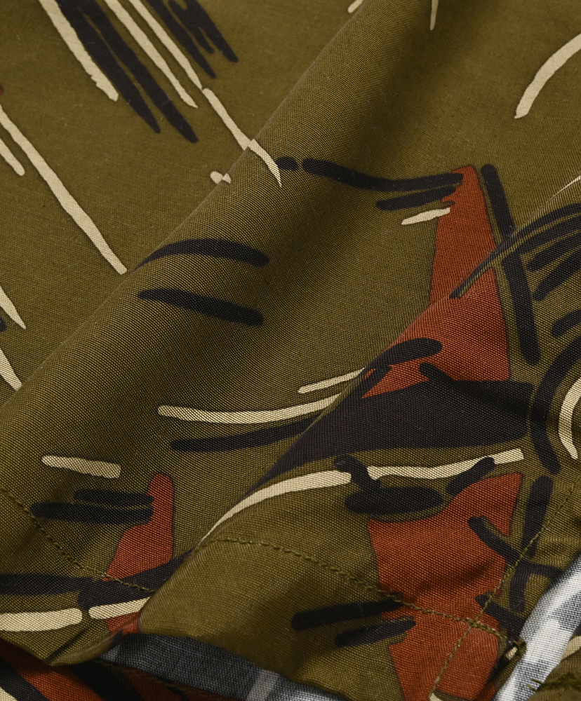 Hawaiian Shirt Transportation Olive/オリーブ L(MEN)