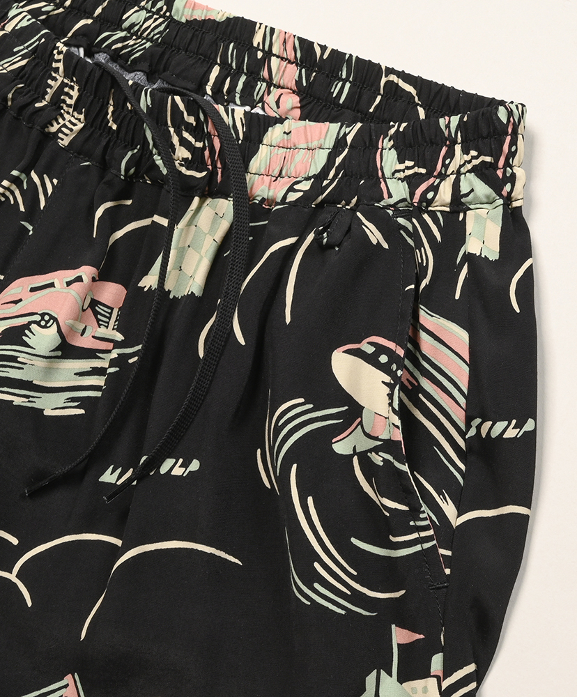 Rayon Shorts Transportation Black/ブラック L(MEN)