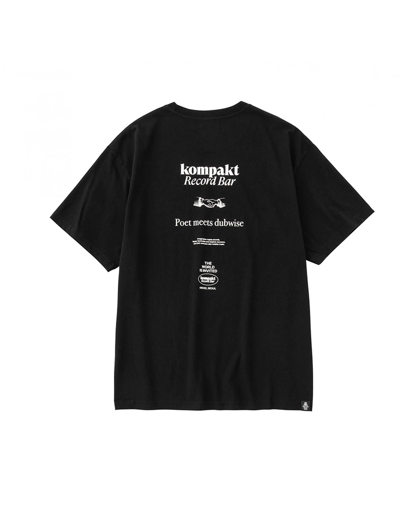 KOMPAKTRECORD BAR+PMD LOOSEFIT T-Shirt Black/ブラック L(MEN)