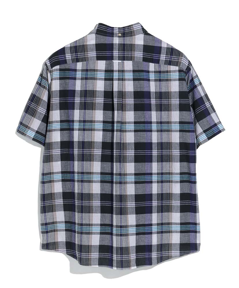 Cotton Madras Check Shirt Blue /ブルー 2(MEN)