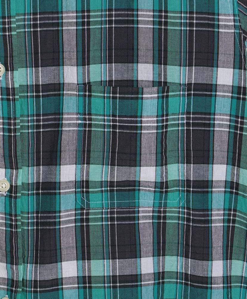 Cotton Madras Check Shirt Turquoise /ターコイズ 2(MEN)