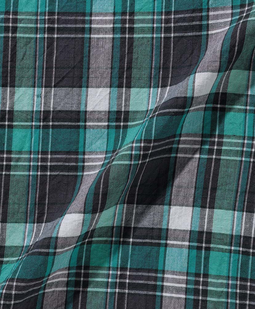 Cotton Madras Check Shirt Turquoise /ターコイズ 2(MEN)