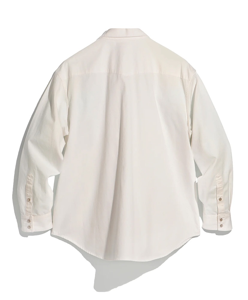 Cotton Herringbone Western Shirt White/ホワイト 2(MEN)