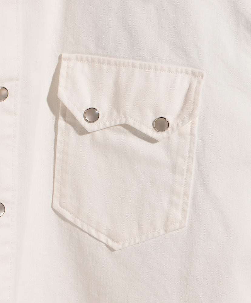 Cotton Herringbone Western Shirt White/ホワイト 2(MEN)