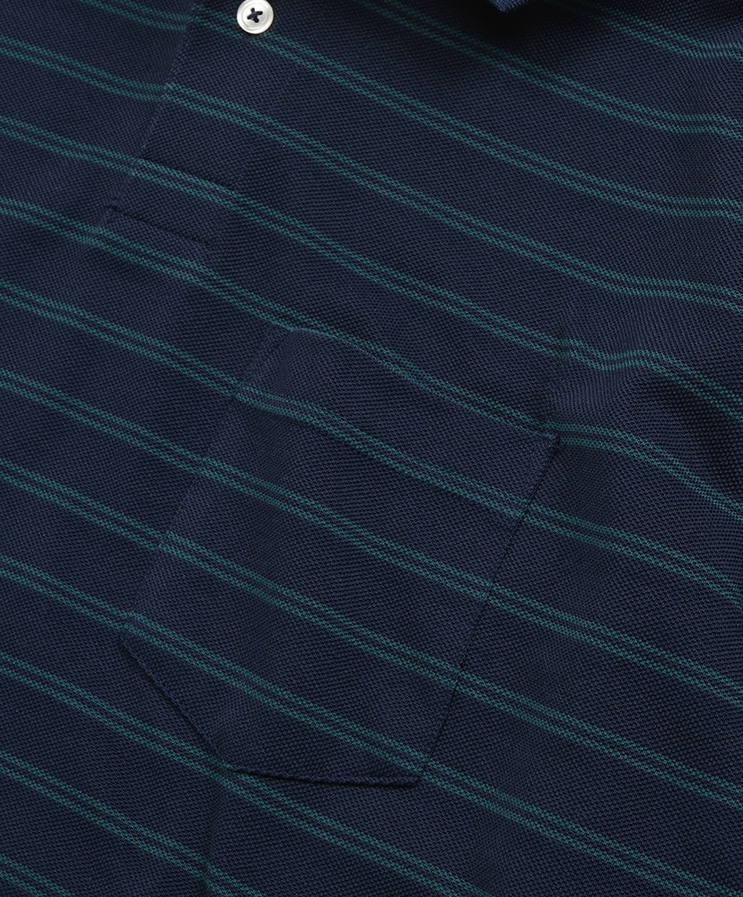 Troy Short-Sleeve Polo Navy×Green/ネイビー×グリーン L(MEN)