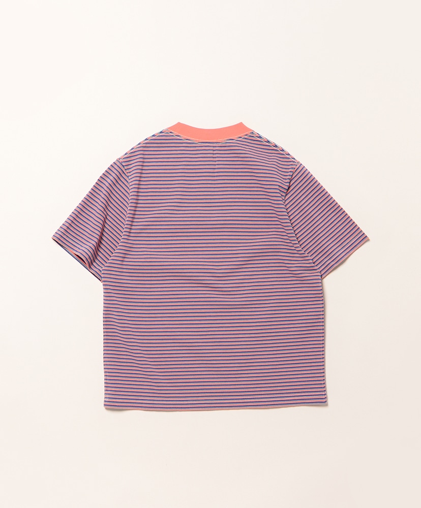 W's Union Short-Sleeve Striped Tee Coral×Dusty Mint/コーラル×ダスティーミント M(WOMEN)