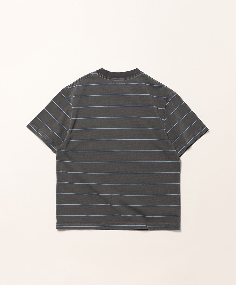 W's Union Short-Sleeve Striped Tee Charcoal×Periwinkle/チャコール×ペリウィンクル M(WOMEN)