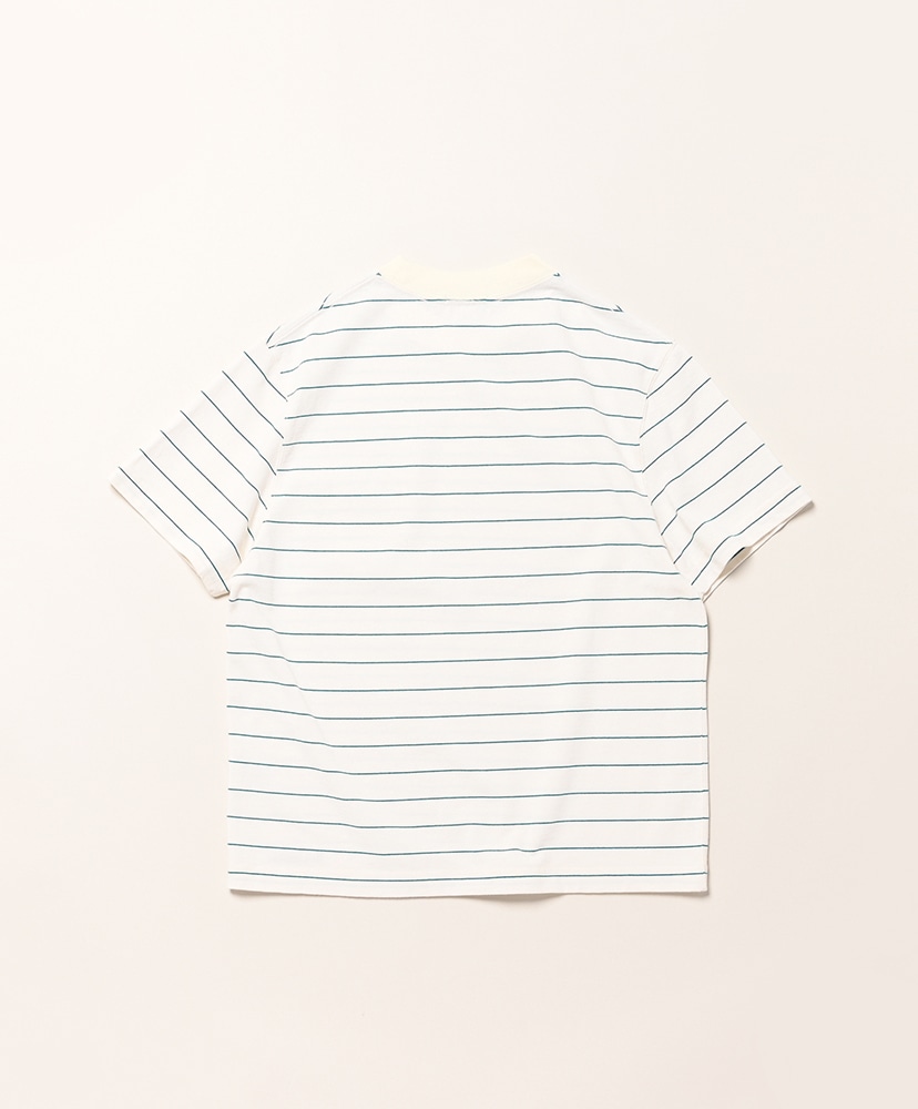 W's Union Short-Sleeve Striped Tee Off×Green/オフ×グリーン M(WOMEN)