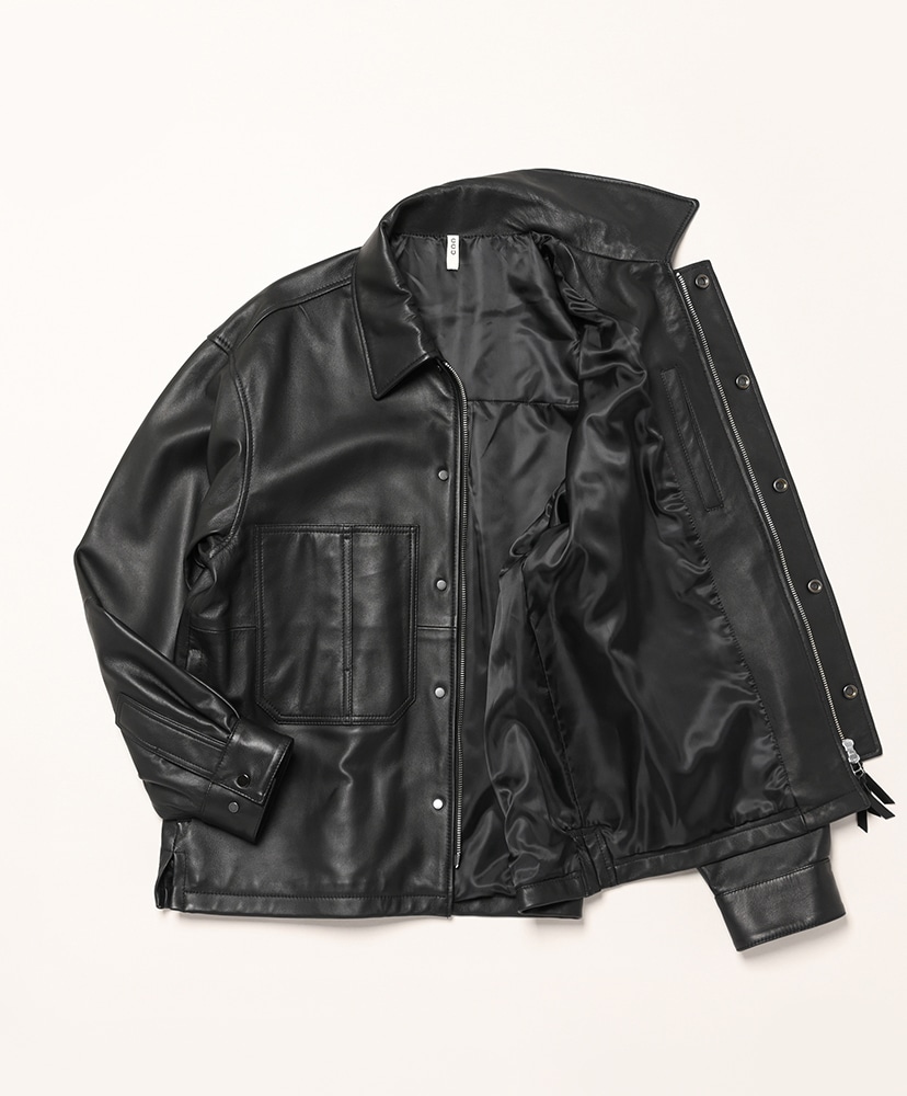 Coverall Shirt - Sheep Skin Black/ブラック 1(MEN)