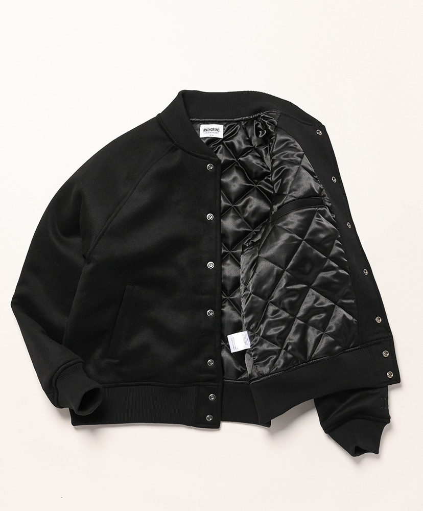 Melton Versity Jacket Black/ブラック L(MEN)