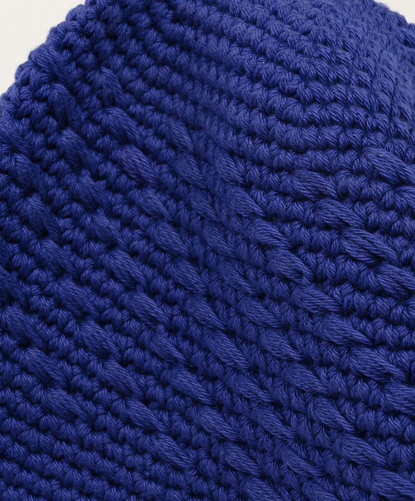 Hand Knitcroche Hat Blue/ブルー ONE