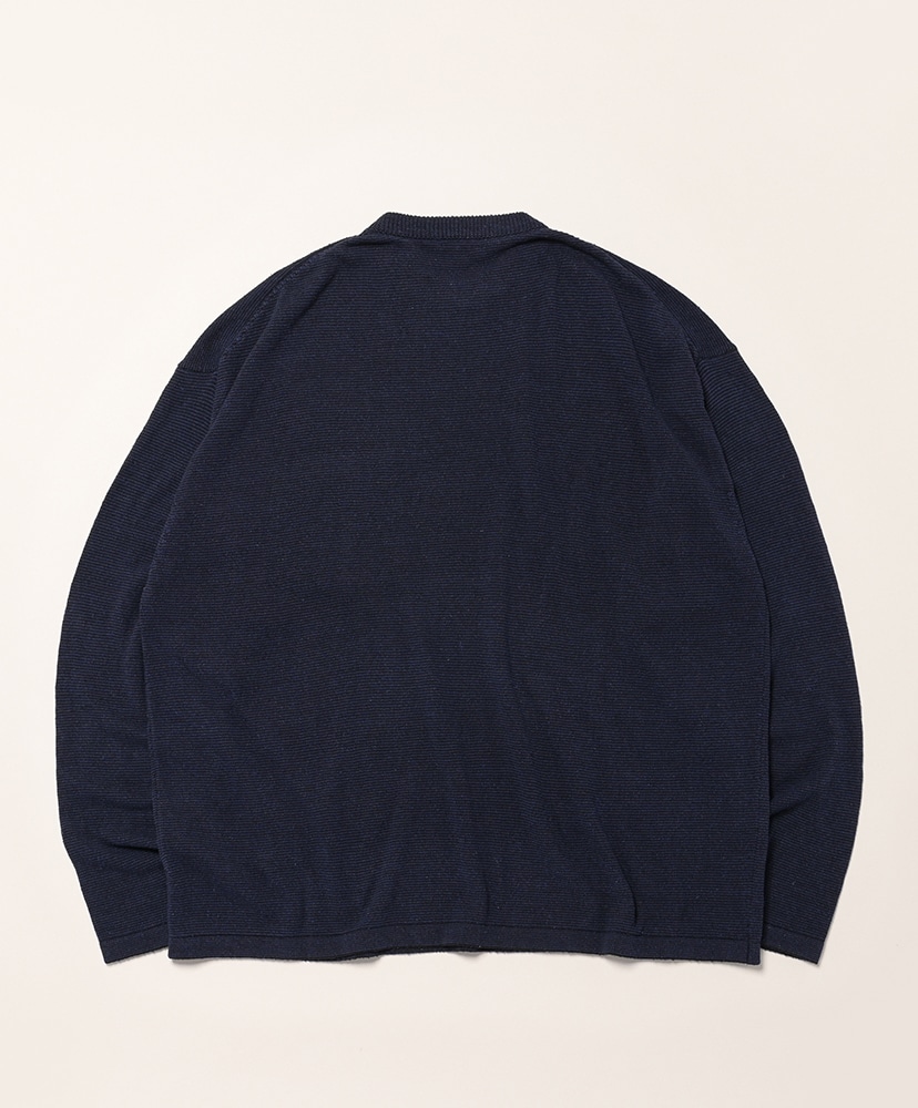 シルクニット長袖クルーネック Navy/ネイビー 1(MEN)