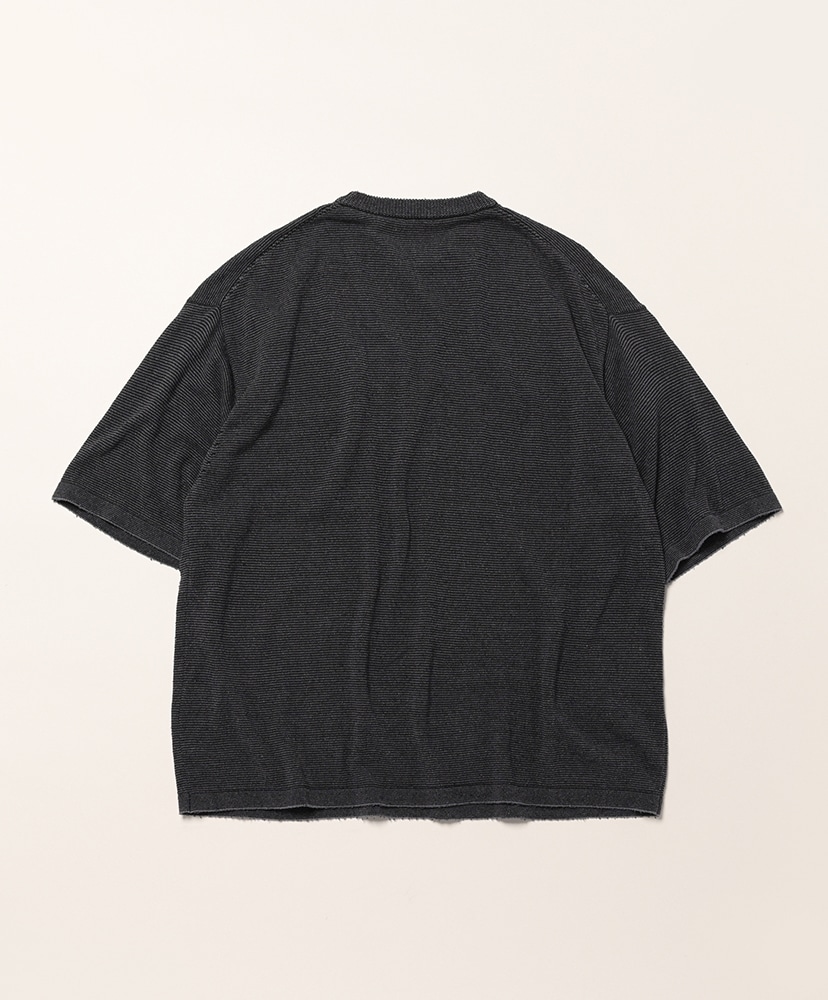 シルクニット半袖クルーネック Charcoal/チャコール 1(MEN)